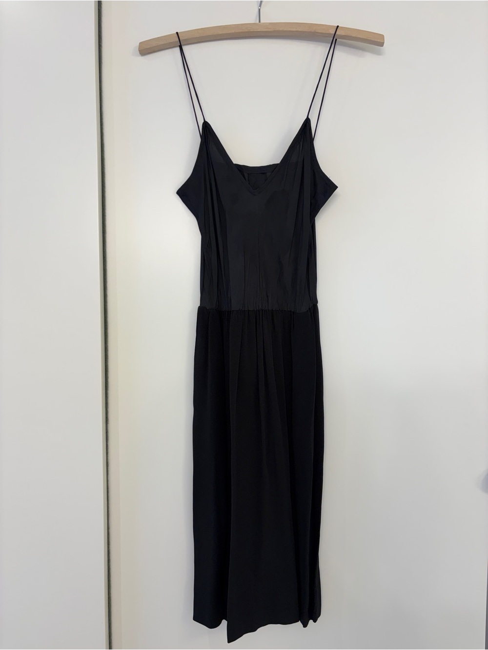 Vintage 90s Black Slip Dress with Spaghetti Straps